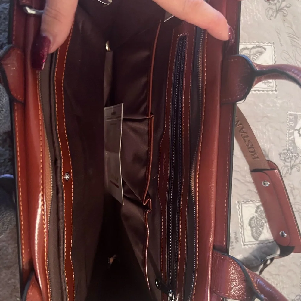 Brand new men’s computer bag rawhide leather - Picture 3 of 3